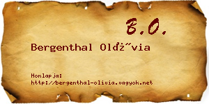 Bergenthal Olívia névjegykártya